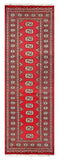 27604-Bokhara Hand-Knotted/Handmade Pakistani Rug/Carpet Tribal/Nomadic Authentic/ Size: 7'9" x 2'6"/236 cm × 76 cm