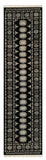 27598-Bokhara Hand-Knotted/Handmade Pakistani Rug/Carpet Tribal/Nomadic Authentic/ Size: 9'9" x 2'5"/297 cm × 74 cm