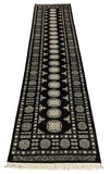 27598-Bokhara Hand-Knotted/Handmade Pakistani Rug/Carpet Tribal/Nomadic Authentic/ Size: 9'9" x 2'5"/297 cm × 74 cm