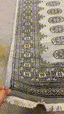 27603-Bokhara Hand-Knotted/Handmade Pakistani Rug/Carpet Tribal/Nomadic Authentic/ Size: 8'1" x 2'6"/246 cm × 76 cm
