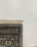 27603-Bokhara Hand-Knotted/Handmade Pakistani Rug/Carpet Tribal/Nomadic Authentic/ Size: 8'1" x 2'6"/246 cm × 76 cm