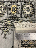 27603-Bokhara Hand-Knotted/Handmade Pakistani Rug/Carpet Tribal/Nomadic Authentic/ Size: 8'1" x 2'6"/246 cm × 76 cm