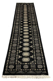 27599-Bokhara Hand-Knotted/Handmade Pakistani Rug/Carpet Tribal/Nomadic Authentic/ Size: 10'0" x 2'6"/305 cm × 76 cm