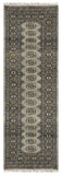27602-Bokhara Hand-Knotted/Handmade Pakistani Rug/Carpet Tribal/Nomadic Authentic/ Size: 7'10" x 2'6"/239 cm × 76 cm