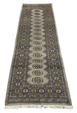27602-Bokhara Hand-Knotted/Handmade Pakistani Rug/Carpet Tribal/Nomadic Authentic/ Size: 7'10" x 2'6"/239 cm × 76 cm