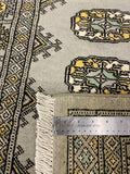 27602-Bokhara Hand-Knotted/Handmade Pakistani Rug/Carpet Tribal/Nomadic Authentic/ Size: 7'10" x 2'6"/239 cm × 76 cm