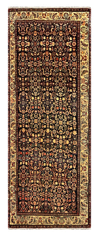 27456-Hamadan Hand-Knotted/Handmade Persian Rug/Carpet Tribal/Nomadic Authentic/ Size: 9'3" x 3'4"/282cm x 102cm