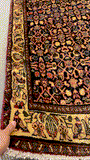 27456-Hamadan Hand-Knotted/Handmade Persian Rug/Carpet Tribal/Nomadic Authentic/ Size: 9'3" x 3'4"/282cm x 102cm