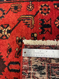 27457-Hamadan Hand-Knotted/Handmade Persian Rug/Carpet Tribal/Nomadic Authentic/ Size: 9'10" x 3'4"/300cm x 102cm