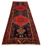 27460-Hamadan Hand-Knotted/Handmade Persian Rug/Carpet Tribal/Nomadic Authentic/ Size: 9'9" x 3'7"/297cm x 109cm