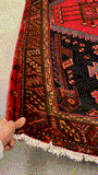 27460-Hamadan Hand-Knotted/Handmade Persian Rug/Carpet Tribal/Nomadic Authentic/ Size: 9'9" x 3'7"/297cm x 109cm