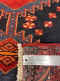 27460-Hamadan Hand-Knotted/Handmade Persian Rug/Carpet Tribal/Nomadic Authentic/ Size: 9'9" x 3'7"/297cm x 109cm