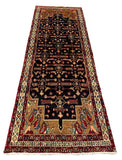 27455-Hamadan Hand-Knotted/Handmade Persian Rug/Carpet Tribal/Nomadic Authentic/ Size: 8'9" x 3'1"/267cm x 94cm