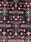 27455-Hamadan Hand-Knotted/Handmade Persian Rug/Carpet Tribal/Nomadic Authentic/ Size: 8'9" x 3'1"/267cm x 94cm