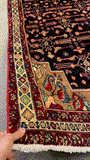 27455-Hamadan Hand-Knotted/Handmade Persian Rug/Carpet Tribal/Nomadic Authentic/ Size: 8'9" x 3'1"/267cm x 94cm