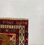 27455-Hamadan Hand-Knotted/Handmade Persian Rug/Carpet Tribal/Nomadic Authentic/ Size: 8'9" x 3'1"/267cm x 94cm