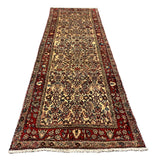 27432-Hamadan Hand-Knotted/Handmade Persian Rug/Carpet Tribal/Nomadic Authentic/ Size: 9'10" x 3'4"/300cm x 102cm