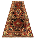 27430-Hamadan Hand-Knotted/Handmade Persian Rug/Carpet Tribal/Nomadic Authentic/ Size: 10'0" x 3'3"/305cm x 99cm