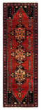27443-Hamadan Hand-Knotted/Handmade Persian Rug/Carpet Tribal/Nomadic Authentic/ Size: 9'8" x 3'4"/295cm x 102cm