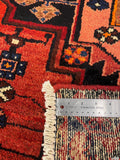 27443-Hamadan Hand-Knotted/Handmade Persian Rug/Carpet Tribal/Nomadic Authentic/ Size: 9'8" x 3'4"/295cm x 102cm