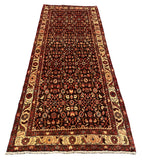 27428-Hamadan Hand-Knotted/Handmade Persian Rug/Carpet Tribal/Nomadic Authentic/ Size: 9'2" x 3'4"/279cm x 102cm
