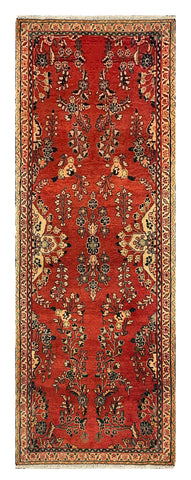 27461-Hamadan Hand-Knotted/Handmade Persian Rug/Carpet Tribal/Nomadic Authentic/ Size: 9'0" x 3'2"/274cm x 97cm