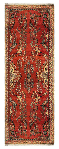 27461-Hamadan Hand-Knotted/Handmade Persian Rug/Carpet Tribal/Nomadic Authentic/ Size: 9'0" x 3'2"/274cm x 97cm