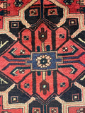27466-Hamadan Hand-Knotted/Handmade Persian Rug/Carpet Tribal/Nomadic Authentic/ Size: 10'1" x 3'3"/307cm x 99cm