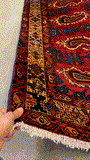 27463-Hamadan Hand-Knotted/Handmade Persian Rug/Carpet Tribal/Nomadic Authentic/ Size: 9'0" x 3'3"/274cm x 99cm