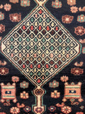 27433-Hamadan Hand-Knotted/Handmade Persian Rug/Carpet Tribal/Nomadic Authentic/ Size: 9'8" x 3'3"/295cm x 99cm