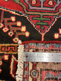 27423-Hamadan Hand-Knotted/Handmade Persian Rug/Carpet Tribal/Nomadic Authentic/ Size: 9'4" x 3'4"/284cm x 102cm