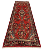 27427-Hamadan Hand-Knotted/Handmade Persian Rug/Carpet Tribal/Nomadic Authentic/ Size: 10'10" x 3'6"/330cm x 107cm