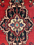 27427-Hamadan Hand-Knotted/Handmade Persian Rug/Carpet Tribal/Nomadic Authentic/ Size: 10'10" x 3'6"/330cm x 107cm