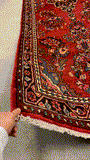 27427-Hamadan Hand-Knotted/Handmade Persian Rug/Carpet Tribal/Nomadic Authentic/ Size: 10'10" x 3'6"/330cm x 107cm