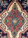 27426-Hamadan Hand-Knotted/Handmade Persian Rug/Carpet Tribal/Nomadic Authentic/ Size: 9'6" x 3'6"/290cm x 107cm