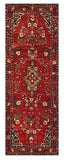 27464-Hamadan Hand-Knotted/Handmade Persian Rug/Carpet Tribal/Nomadic Authentic/ Size: 10'4" x 3'7"/315cm x 109cm