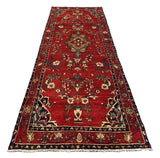 27464-Hamadan Hand-Knotted/Handmade Persian Rug/Carpet Tribal/Nomadic Authentic/ Size: 10'4" x 3'7"/315cm x 109cm