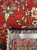 27464-Hamadan Hand-Knotted/Handmade Persian Rug/Carpet Tribal/Nomadic Authentic/ Size: 10'4" x 3'7"/315cm x 109cm