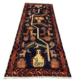27442-Sarough Hand-Knotted/Handmade Persian Rug/Carpet Traditional Authentic/ Size: 9'7" x 3'6"/292cm x 107cm