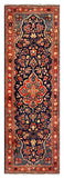 27425-Hamadan Hand-Knotted/Handmade Persian Rug/Carpet Tribal/Nomadic Authentic/ Size: 10'9" x 3'6"/327cm x 107cm