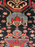 27453-Hamadan Hand-Knotted/Handmade Persian Rug/Carpet Tribal/Nomadic Authentic/ Size: 10'3" x 3'6"/312cm x 107cm