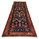 27424-Hamadan Hand-Knotted/Handmade Persian Rug/Carpet Tribal/Nomadic Authentic/ Size: 10'8" x 3'6"/325cm x 107cm