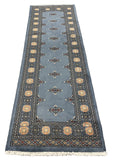 27512-Bokhara Hand-Knotted/Handmade Pakistani Rug/Carpet Tribal/Nomadic Authentic/ Size: 7'6" x 2'6"/229 cm × 76 cm
