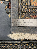27512-Bokhara Hand-Knotted/Handmade Pakistani Rug/Carpet Tribal/Nomadic Authentic/ Size: 7'6" x 2'6"/229 cm × 76 cm