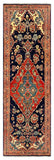 27434-Hamadan Hand-Knotted/Handmade Persian Rug/Carpet Tribal/Nomadic Authentic/ Size: 10'5" x 3'1"/318cm x 94cm