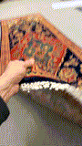 27434-Hamadan Hand-Knotted/Handmade Persian Rug/Carpet Tribal/Nomadic Authentic/ Size: 10'5" x 3'1"/318cm x 94cm