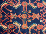 27469-Hamadan Hand-Knotted/Handmade Persian Rug/Carpet Tribal/Nomadic Authentic/ Size: 10'8" x 3'11"/325cm x 119cm
