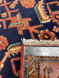 27469-Hamadan Hand-Knotted/Handmade Persian Rug/Carpet Tribal/Nomadic Authentic/ Size: 10'8" x 3'11"/325cm x 119cm
