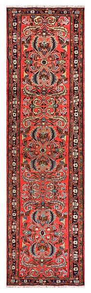 27326-Sarough Hand-Knotted/Handmade Persian Rug/Carpet Traditional Authentic/ Size: 10'6"x 2'8"/320cm x 81cm