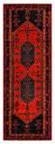 27467-Hamadan Hand-Knotted/Handmade Persian Rug/Carpet Tribal/Nomadic Authentic/ Size: 10'1" x 3'5"/307cm x 104cm